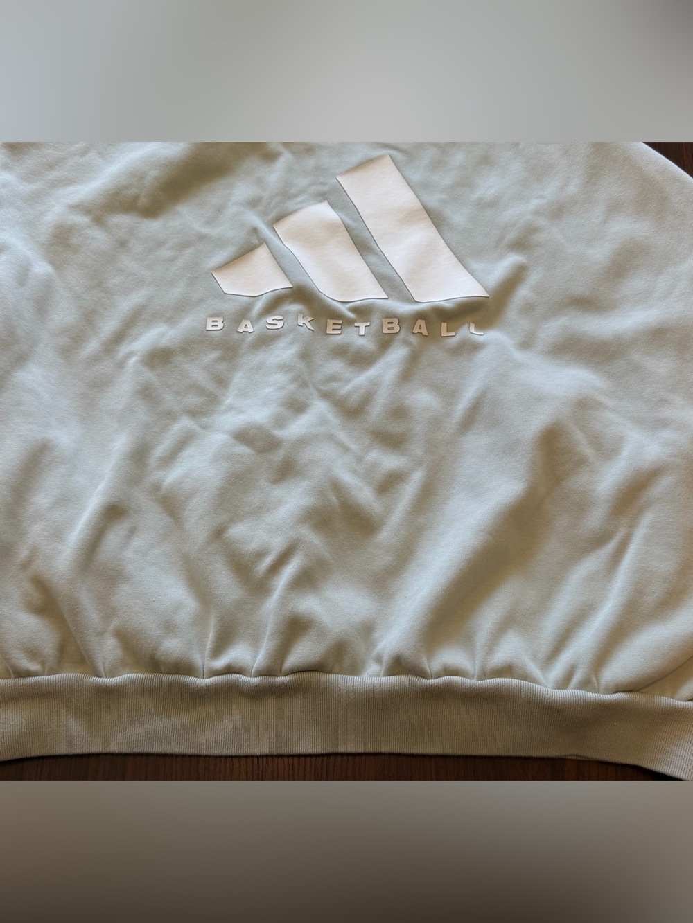 Adidas Men’s Light Mint Basketball Crewneck Sweatshirt Size L - Picture 3 of 3
